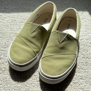 Toms Slip-On Canvas Sneakers in Olive